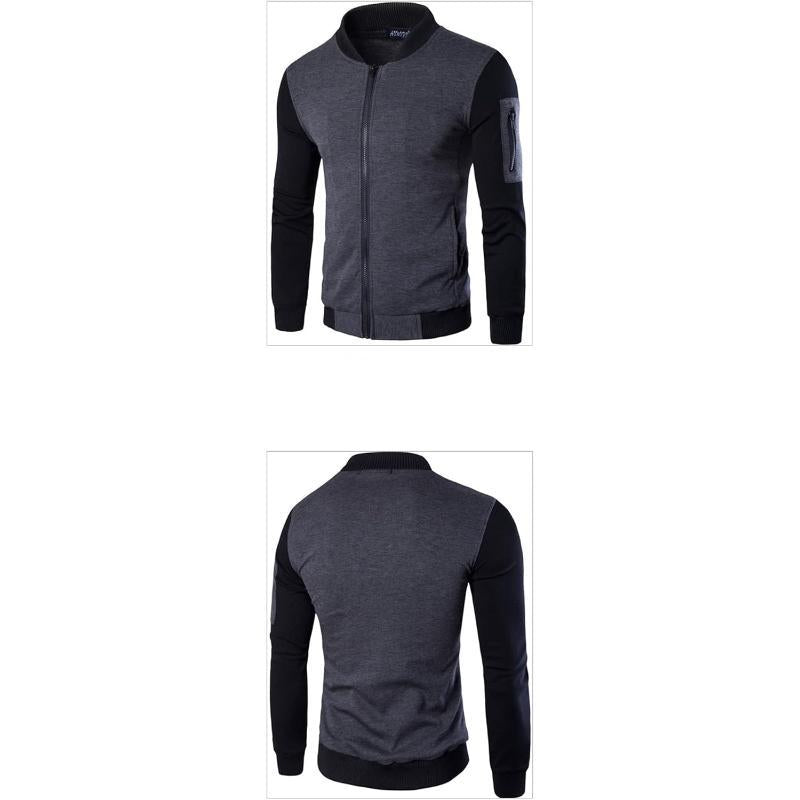 Men's Polyester Plain Jacket - 1 Pc in Black or Grey - Junaid.B