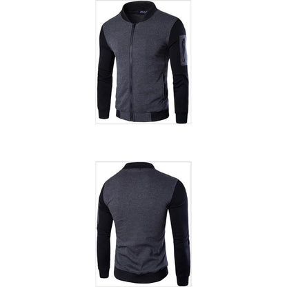 Men's Polyester Plain Jacket - 1 Pc in Black or Grey - Junaid.B