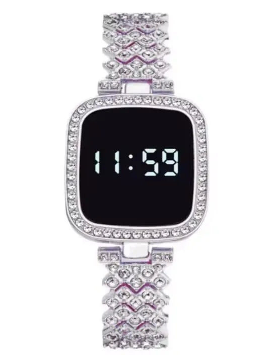 Chic Women's Digital Display Watch with Elegant Bracelet Strap - 1 Pc - Junaid.B